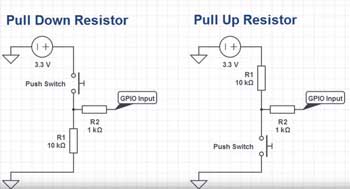 Pull down-up resistor cct